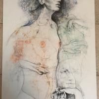 Litografia Renzo Vespignani “nudi femminili”