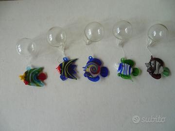 Murano pesci vetro galleggianti vintage