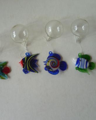 Murano pesci vetro galleggianti vintage