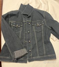Giubbino in jeans blu scuro
