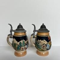BOCCALI DA BIRRA CERAMICA E PELTRO 1993