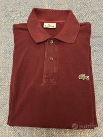 Polo Lacoste manica lunga, bordeaux, tg S (3)