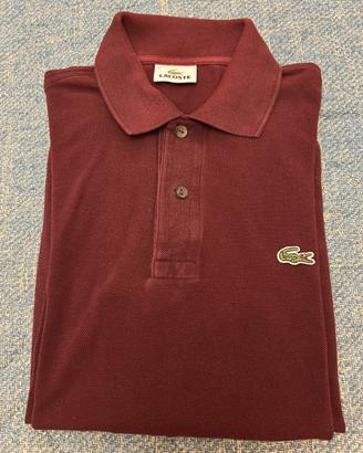 Polo Lacoste manica lunga, bordeaux, tg S (3)
