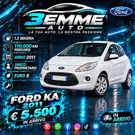 Ford Ka 1.2 69CV EURO5B IN ARRIVO