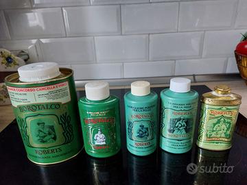 Borotalco scatole latta e cartone