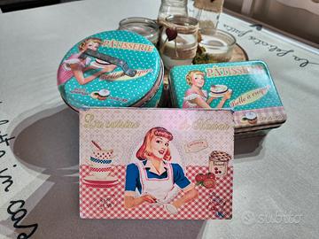 set tre scatole latta 