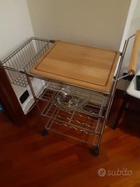 Carrello portatutto con cestello 