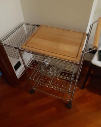 Carrello portatutto con cestello 