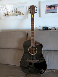 Chitarra acustica Lag T100DCE-BLK
