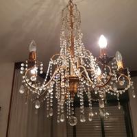 lampadario swarovski placcati oro zecchino 