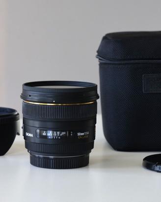 Sigma 50mm f/1.4 EX DG HSM - attacco Canon EF