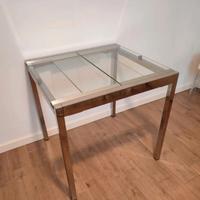 Tavolo Glivarp acciaio e vetro apribile