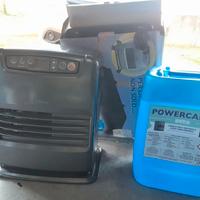 Stufa Qlima con carrello e tanica da 18l