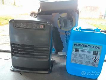 Stufa Qlima con carrello e tanica da 18l