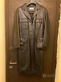 Giacca lunga in vera pelle da donna