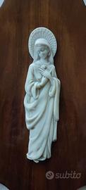 Madonna da appendere con base in legno