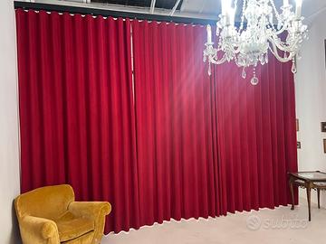 TENDA DA TEATRO ROSSO VELLUTO FONOASSORBENTE