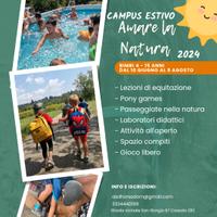 Campus estivo cavalli equitazione natura