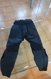 Pantalone moto pelle con saponette