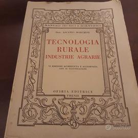 Libro " tecnologia rurale-industrie agrarie"
