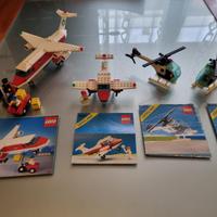 lego aereo e elicottero anni 1980 1990 con istruzi