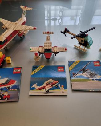 lego aereo e elicottero anni 1980 1990 con istruzi