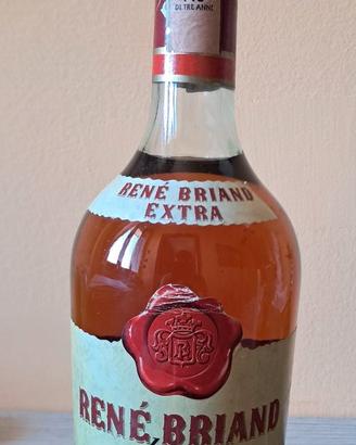 Vecchia bottiglia Brandy René Briand CC.750-Gr.40