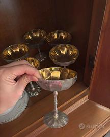 Calici vintage placcato oro 24k