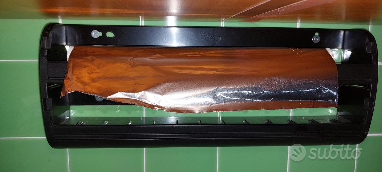 Dispenser 2in1 Per Pellicola E Alluminio - In Bambù, Con Taglierina, Per Cucina Ordinata - Foto 5