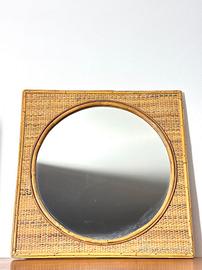 Specchio in Bambù Vintage Anni 60 - Made in italy
