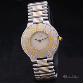 Cartier Must 21 gold steel 31 mm serviced + box