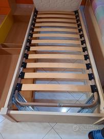 2 letti singoli con materasso