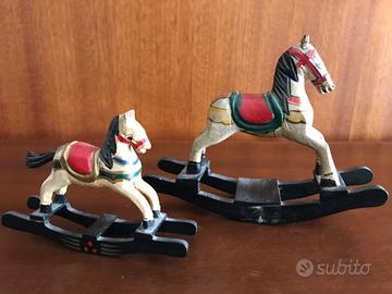 CAVALLI LEGNO A DONDOLO VINTAGE INGLESE