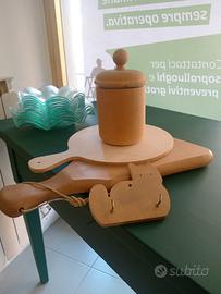 set oggetti legno decoupage