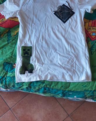 maglia bimbo maniche corte minecraft 