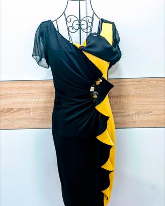 Abito sartoriale Paola Forti ,eleganza bicolore S