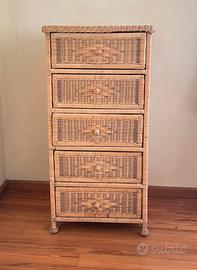 Cassettiera Rattan