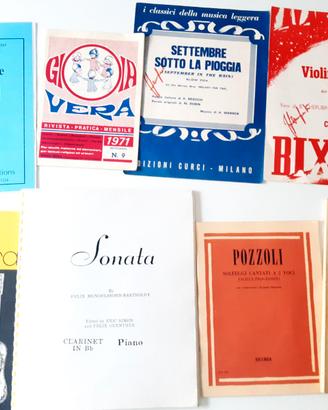 8 Spartiti Libri CHITARRA TROMBA CONSERVATORIO