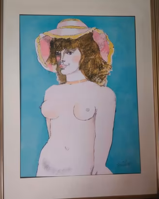 Litografia Franco Gentilini cornice e certificato