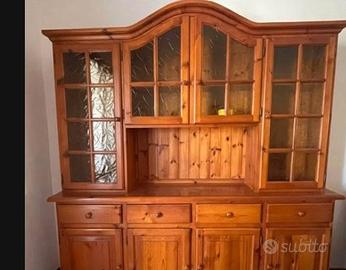 mobile cristalliera 2 pezzi