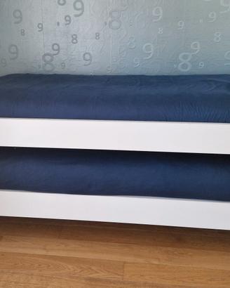 Letto singolo con secondo letto estraibile