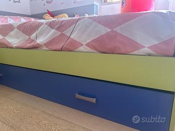 Letto singolo con lettino aggiunto