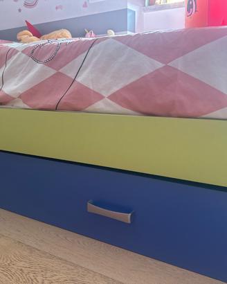 Letto singolo con lettino aggiunto