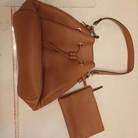 borsa pelle marrone