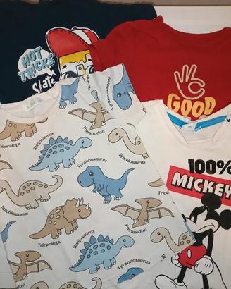 Set 4 magliette bambino centimetri 98