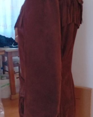giubetto giacca in camoscio con frange Diesel