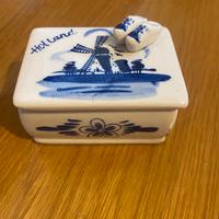 Scatolina in ceramica Vintage stile Delft