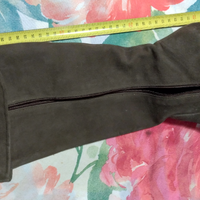 Stivali al ginocchio donna camoscio marrone