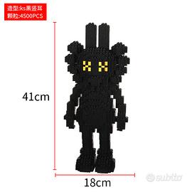 LS8656 Puzzle 3d Simil lego BearBrick BlackRabbit