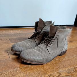 Scarpe uomo stile polacco in camoscio forato tg 42